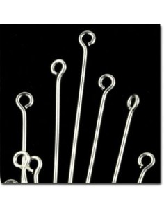 30 Ace cu bucla placate cu argint 35 mm