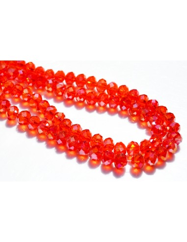 Rondele cristal fatetat Siam 4 x 6 mm