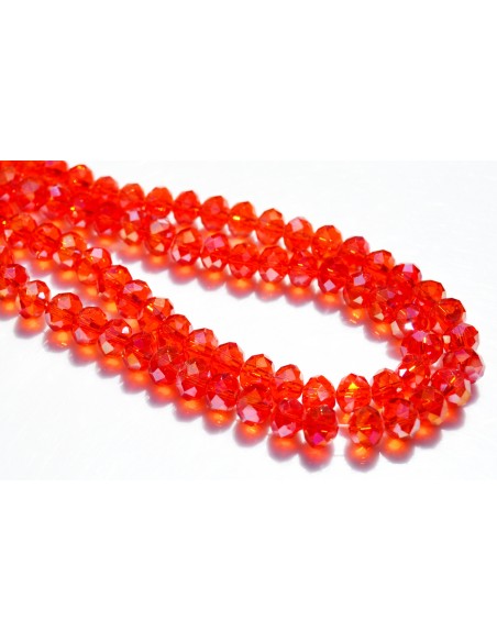 Rondele cristal fatetat Siam 4 x 6 mm