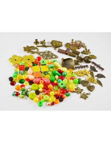 Lot mixt 100 margele si 50 accesorii bronz si cupru 4 - 20 mm