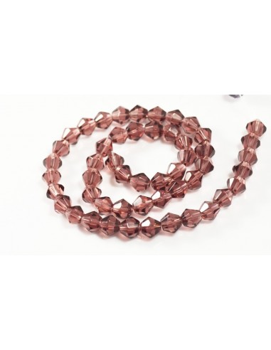 10 Margele cristal biconic 6 mm burgundy