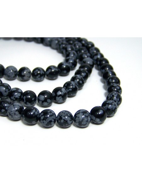 Sfere obsidian snowflake 6 mm