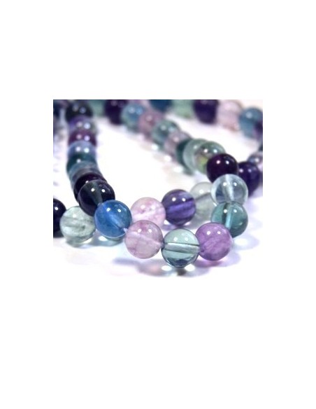 Sfere fluorit curcubeu 6 mm (10buc)