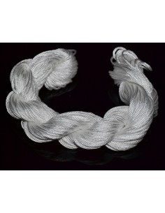Snur (ata) nylon culoare alba - Shamballa(23m)