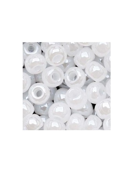 Margele de nisip alb sidefat 4 mm (20g)