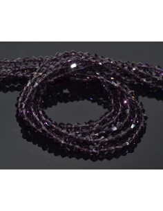 10 Margele cristal biconic 4 mm roz somon 