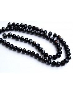 20 Rondele cristal fatetat 6x8mm negru