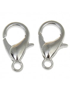 5 Inchizatori lobster argintiu inchis 12 x 7 mm