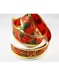 Rola panglica deorativa organza cu sarma (2,7 m)