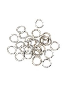 30 Zale rotunde deschise 5 mm argintiu inchis