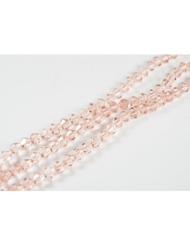 Margele cristal biconic 6 mm light rose