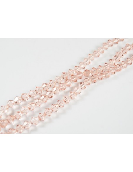Margele cristal biconic 6 mm light rose