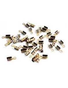 20 Capete de snur bronz antichizat 7.5 x 1.5 mm