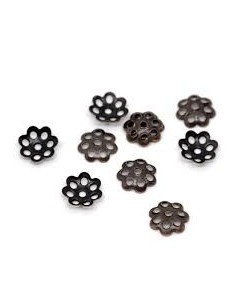 50 Capacele decorative floare cupru antichizat 6 mm