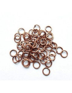 100 Zale deschise rotunde aspect cuprat 5 mm