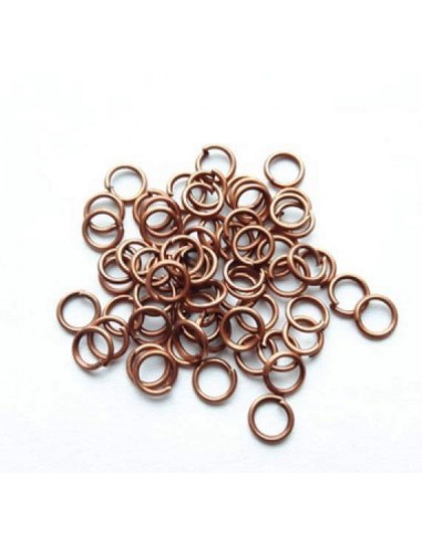 100 Zale deschise rotunde aspect cuprat 5 mm