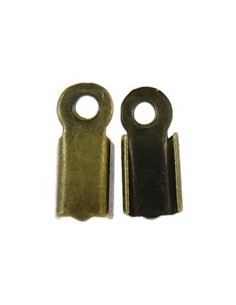 20 Capete de snur aspect bronz antichizat 8 x 3 mm