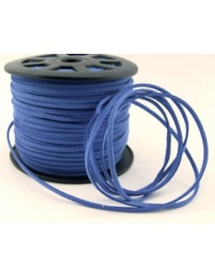 Snur "Faux Suede" (imitatie piele intoarsa) 3x2 mm (1m) - albastru