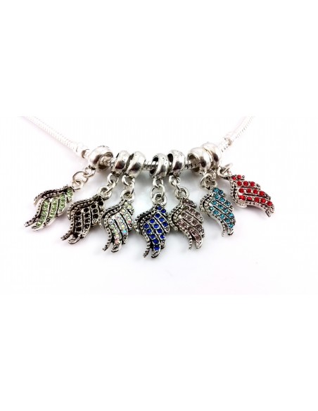 Pandantiv charm tip PANDORA Aripa de Inger cristale 32 x 9 mm