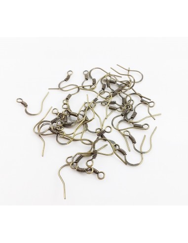 20 Tortite cercei "Fishook" bronz 15 mm