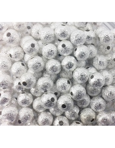 10 Distantiere rotunde Stardust 8 mm placate cu argint