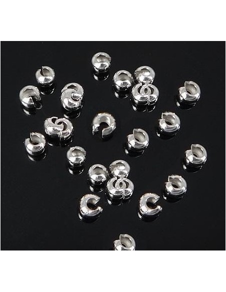 10 Cover crimp placat cu argint 6 mm