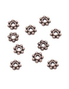 10 Distantiere cuprate floare 5 x 2 mm