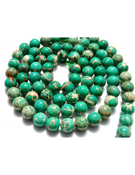 2 Sfere regalit verde (jasp imperial) 10 mm