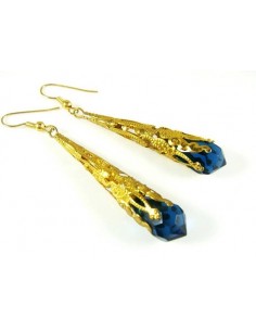 Capacele decorative aurii conice filigran 40 x 8 mm 2