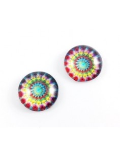 Margele sticla cabochon 14 x 5 mm