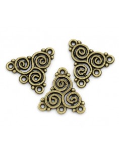 Chandelier bronz antichizat spirale 4 anouri 20 mm 2