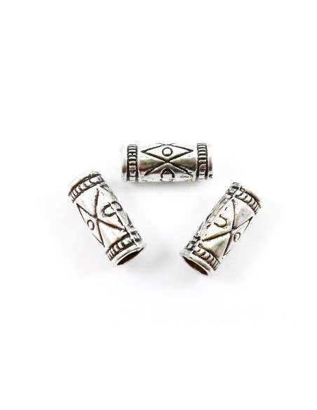 Distantier tubular agintiu antichizat  14 x 6 mm