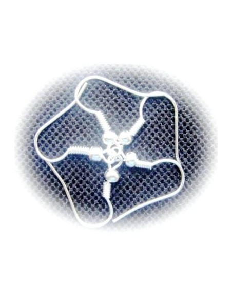 20 Tortite cercei placate cu argint 19 mm cu arc si bila