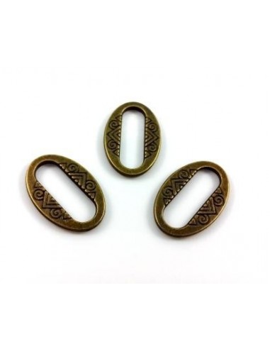 Conector solid oval bronz 21 x 14 mm 