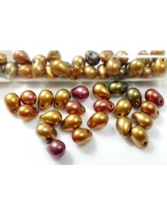 10 Margele sticla Cehia drop (picatura) 5 x 7 mm Mix