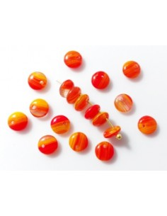 10 Margele sticla Cehia disc 6 mm - Orange