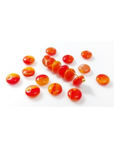 10 Margele sticla Cehia disc 6 mm - Orange