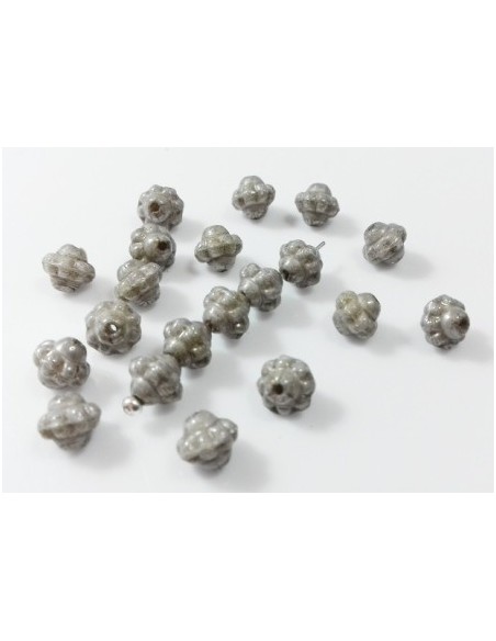 10 Margele sticla Cehia biconice 6 mm - White Opaque