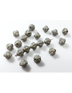 10 Margele sticla Cehia biconice 6 mm - White Opaque 2