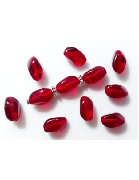 Margele sticla Cehia ovale 11 x 7 mm - Siam