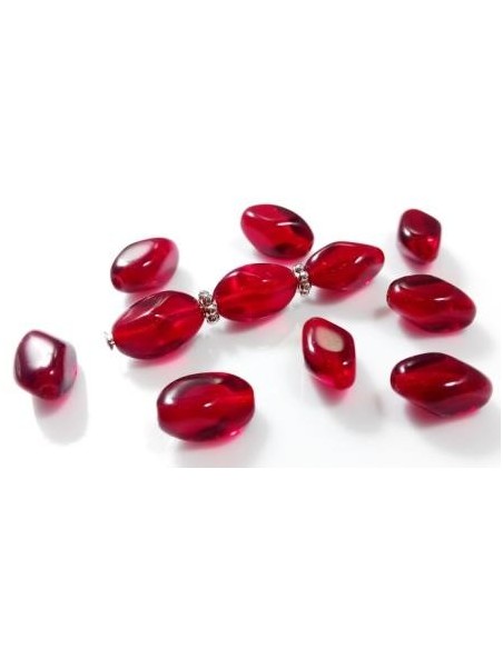 Margele sticla Cehia ovale 11 x 7 mm - Siam