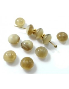 10 Rondele sticla presata Cehia 4 x 7 mm - Rosu/Galben