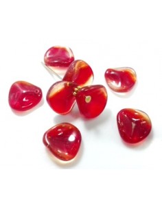 Margele sticla presata Cehia petale 14 x 13 mm - Combined Blue 2