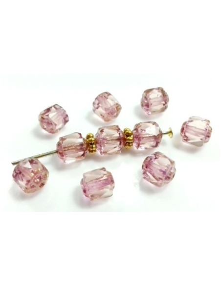 Margele sticla Fire Polish Cehia "Bols" 6 mm - Siam Bronze