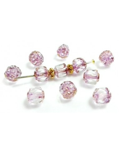 Margele sticla Fire Polish Cehia "Bols" 6 mm - Lt. Violet Bronze