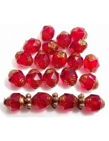 Margele Fire Polish Prop - Cehia 8 x 6 mm - Siam