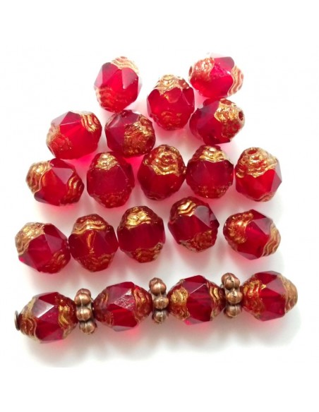 Margele Fire Polish Prop - Cehia 8 x 6 mm - Siam