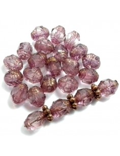 Margele Fire Polish Prop - Cehia 8 x 6 mm - Lt. Sapphire