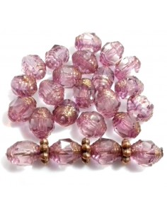 Margele Fire Polish Prop - Cehia 8 x 6 mm - Lt. Sapphire 2