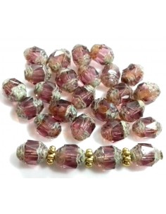 Margele Fire Polish Prop - Cehia 8 x 6 mm - Violet 2